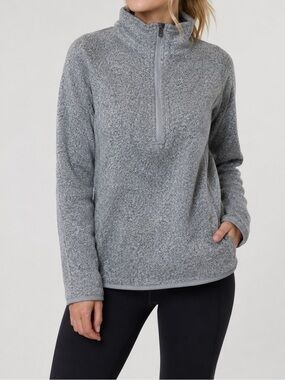 STORMPACK SUNICE 1/4 Zip Fleece sweater Size Large - Gray‎